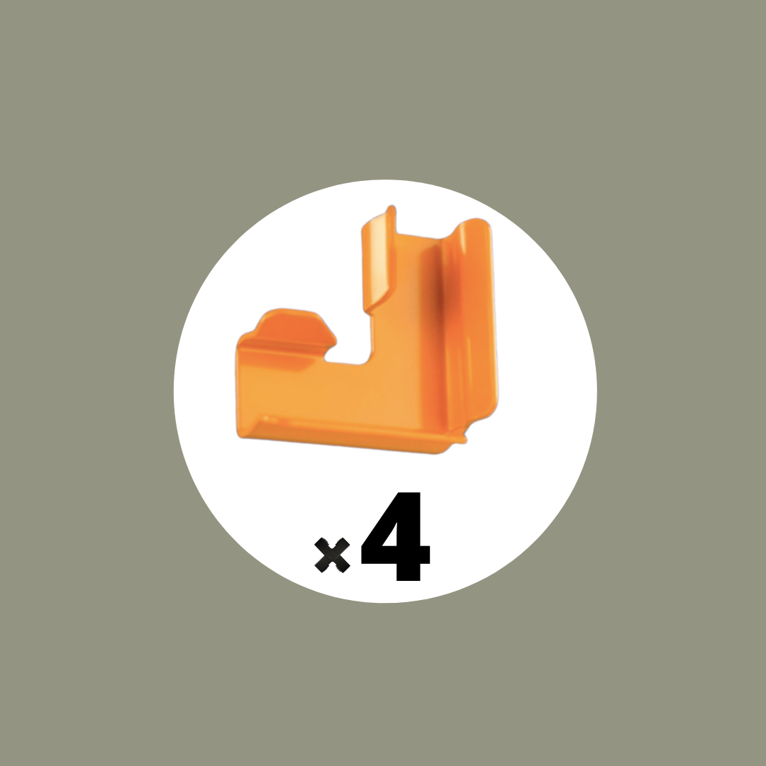 Lot de 4 L - Connecteurs métalliques made in France