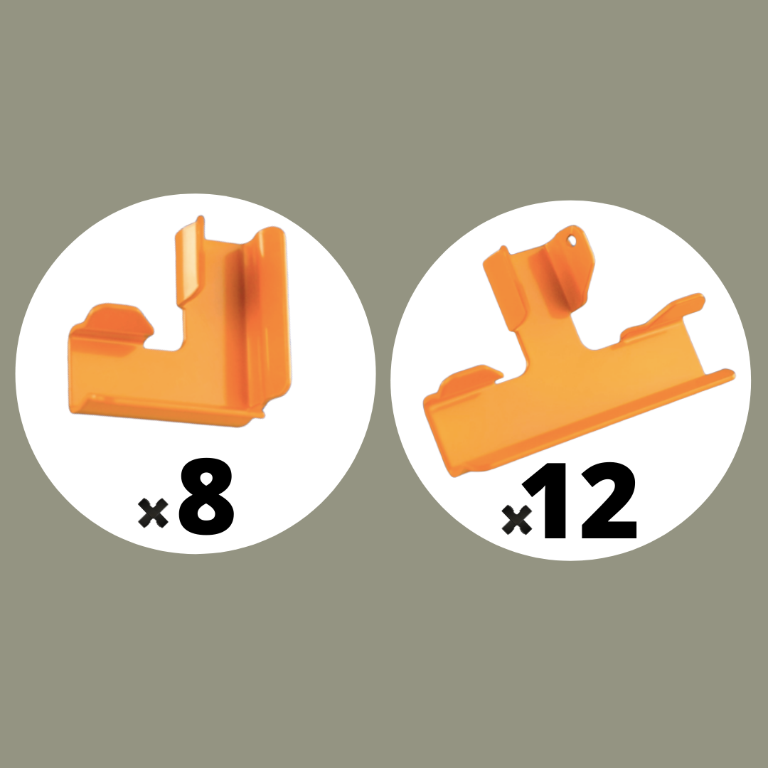 Lot de 8 L + 12T - Connecteurs métalliques made in France