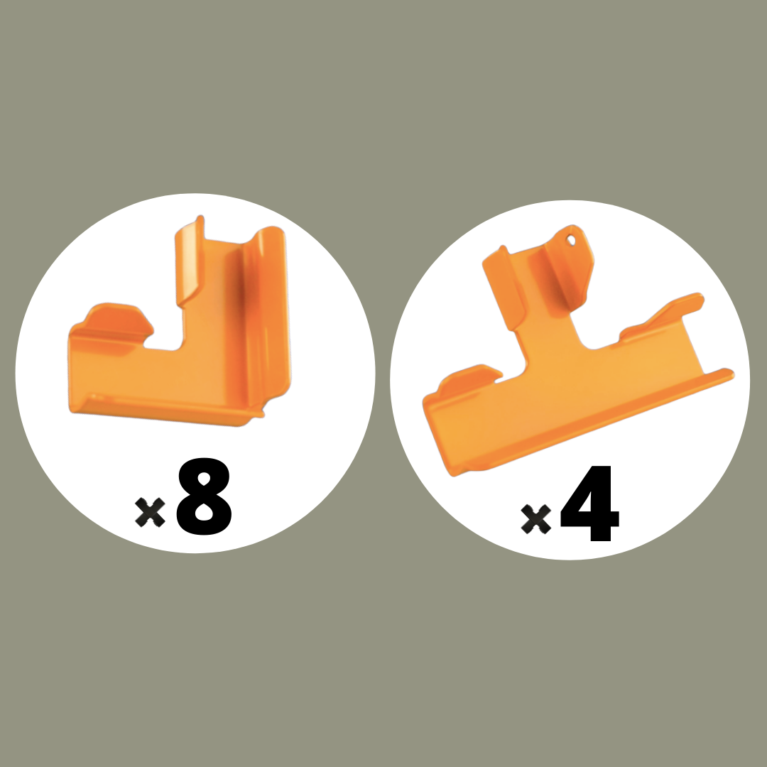 Lot de 8 L + 4 T - Connecteurs métalliques made in France