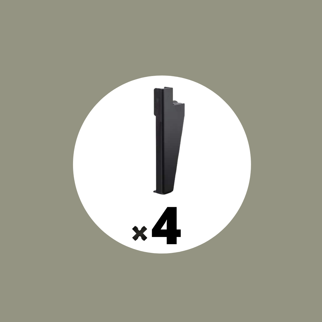 Lot de 4 pieds L - Connecteurs métalliques made in France