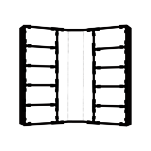 Bibliothèque d'angle sur mesure