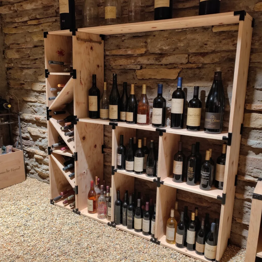 Rangement bouteille de vin mural